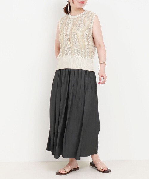 NOLLEY'S LIGHT(ノーリーズライト)の「割繊ツイルギャザースカンツ(その他パンツ・レディース・インディゴブルー/チャコールグレー・36/38)」の20枚目の写真