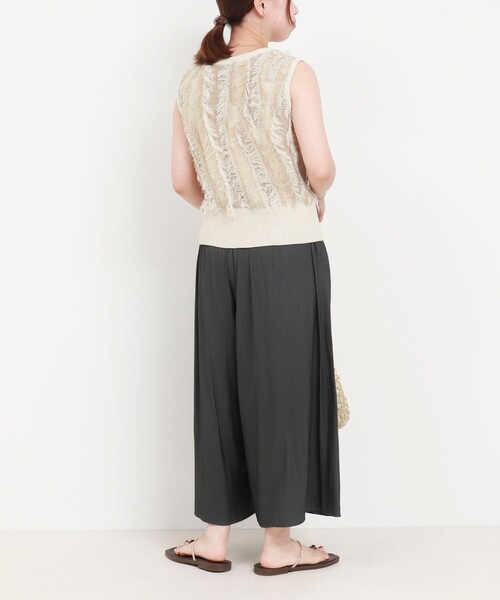 NOLLEY'S LIGHT(ノーリーズライト)の「割繊ツイルギャザースカンツ(その他パンツ・レディース・インディゴブルー/チャコールグレー・36/38)」の17枚目の写真