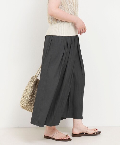 NOLLEY'S LIGHT(ノーリーズライト)の「割繊ツイルギャザースカンツ(その他パンツ・レディース・インディゴブルー/チャコールグレー・36/38)」の16枚目の写真