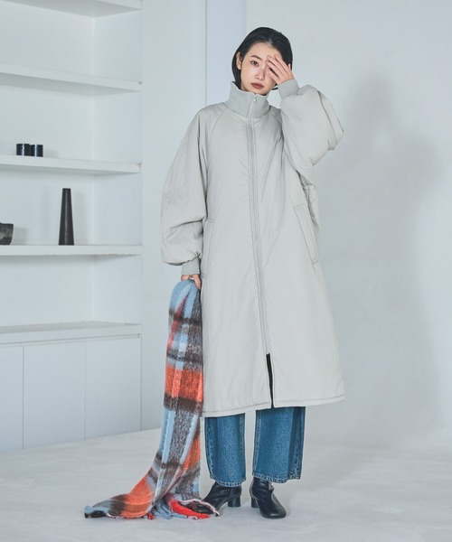 セール】中綿ラグランロングコート / 496682（ブルゾン）｜LAKOLE