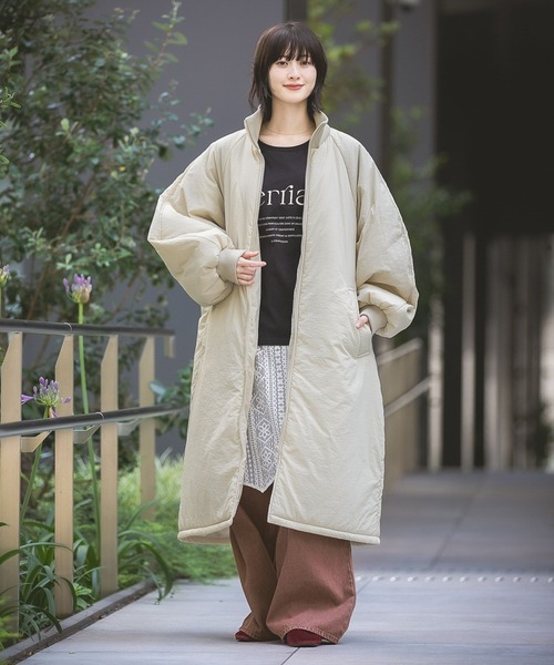 セール】中綿ラグランロングコート / 496682（ブルゾン）｜LAKOLE