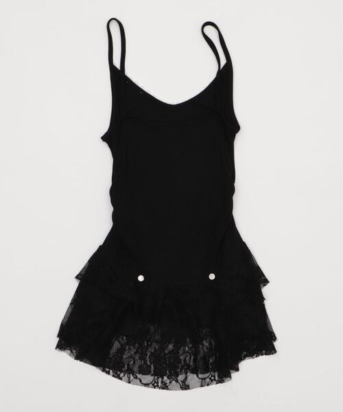 dispark(ディスパーク)の「DISPARK/レース切替ロゴキャミワンピ(キャミソール・レディース・ブラック/ホワイト・FREE)」の12枚目の写真