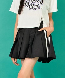 ANAP GiRL（アナップガール）の「サイドラインツイルプリーツスカート 【キッズお揃い】（スカート）」