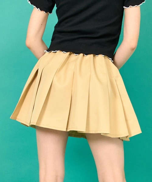 ANAP GｉRL（アナップガール）の「サイドラインツイルプリーツスカート 【キッズお揃い】（スカート・キッズ・ブラック/ホワイト/ベージュ・XS/S/M）」の18枚目の写真