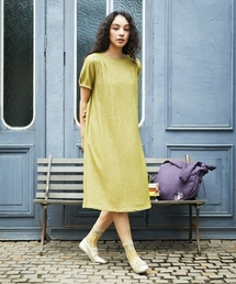 Granos de arroz ジャカードフレアワンピース