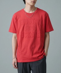【T13】【Gameday Social/ゲームデイ ソーシャル】College Lines Embossed Tee G-OKST