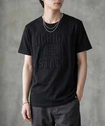 【T13】【Gameday Social/ゲームデイ ソーシャル】College Lines Embossed Tee G-OKST