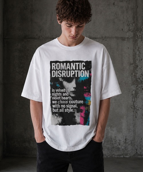 BROTHERHOOD(ブラザーフッド)の「【ROMANTIC DISRUPTION】Chaos in Vogue Tee(Tシャツ/カットソー・メンズ・ホワイト/ブラック・LARGE/X-LARGE)」の2枚目の写真