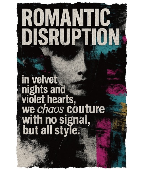 BROTHERHOOD(ブラザーフッド)の「【ROMANTIC DISRUPTION】Chaos in Vogue Tee(Tシャツ/カットソー・メンズ・ホワイト/ブラック・LARGE/X-LARGE)」の4枚目の写真