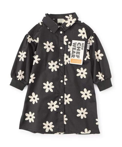 F.O.KIDS(エフオーキッズ)の「【リンク/ジュニア対応】Girls シェフワンピース(シャツワンピース・キッズ・チャコール/チェック/インディゴブルー/キナリ・80/90/100/110/120/130/140)」の5枚目の写真