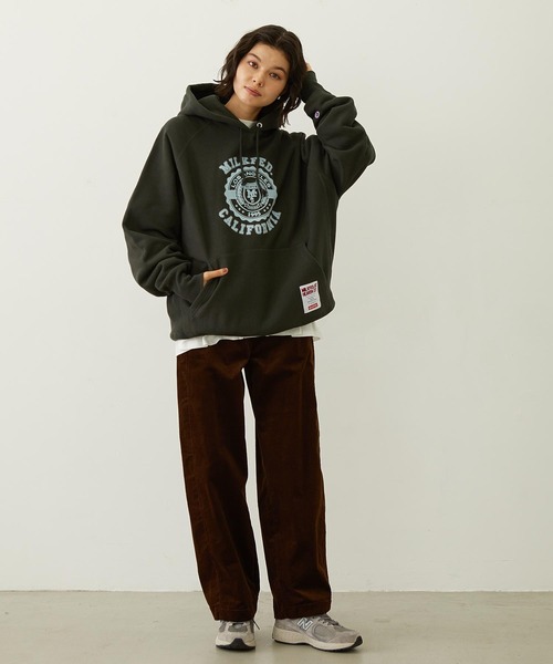 再値下げ‼️MILKFED スウェットパーカー新品未使用 セール】EMBROIDERD 70s LOGO SWEAT HOODIE（パーカー