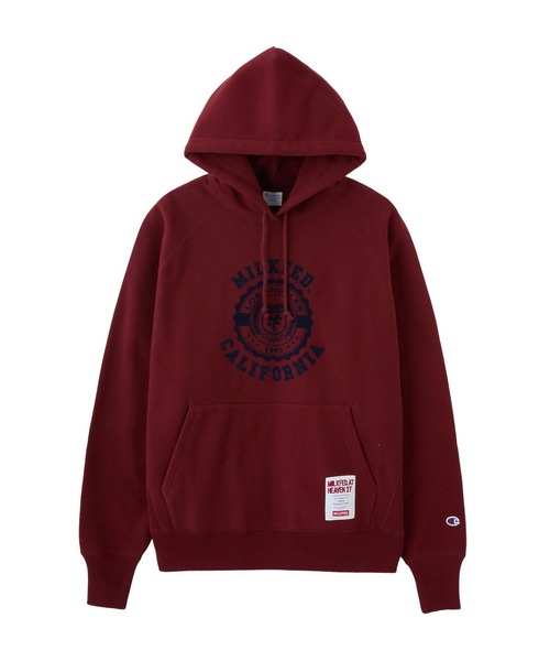 [新品未使用] MILKFED×CHAMPION パーカー　ミルクフェド MILKFED. × CHAMPION COLLEGE LOGO SWEAT HOODIE（パーカー