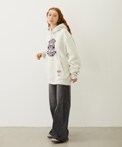 [新品未使用] MILKFED×CHAMPION パーカー　ミルクフェド MILKFED. × CHAMPION COLLEGE LOGO SWEAT HOODIE（パーカー