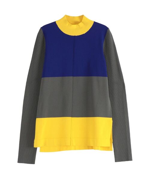 セール】COLOR BLOCK TURTLE KT TOP / カラーブロックタートルニット