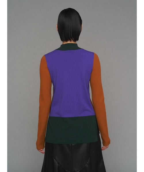 セール】COLOR BLOCK TURTLE KT TOP / カラーブロックタートルニット