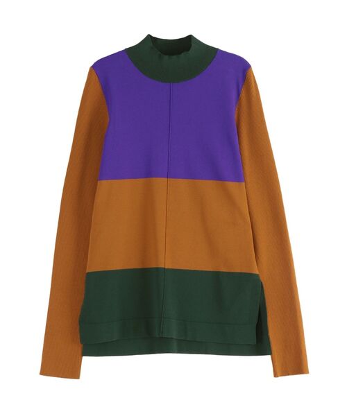 セール】COLOR BLOCK TURTLE KT TOP / カラーブロックタートルニット