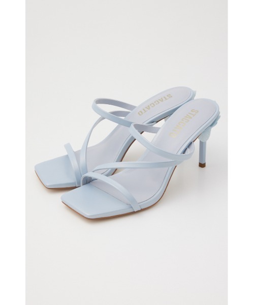 STACCATO（スタッカート）の「バッグフローラルピンヒールサンダル（サンダル・レディース・ホワイト/サックスブルー・22.5cm/23cm/23.5cm/24cm/24.5cm/22cm）」の2枚目の写真