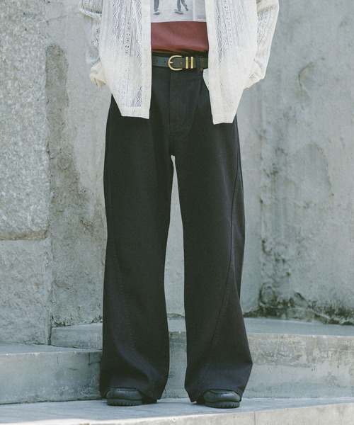 RAGEBLUE（レイジブルー）の「DENIM CURVE FLARE PANTS / デニムカーブフレアパンツ（デニムパンツ・メンズ・ネイビー/ブラック・MEDIUM/SMALL/LARGE）」の2枚目の写真