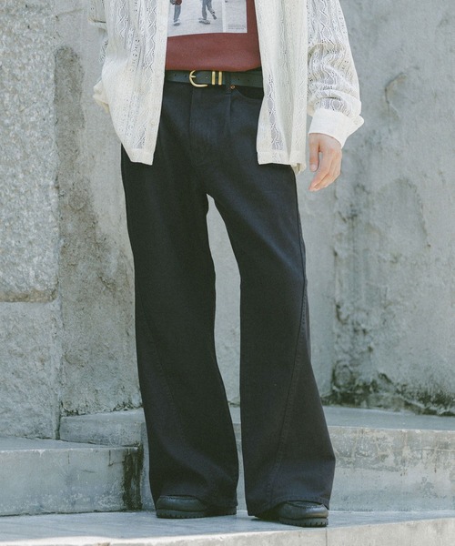 セール】DENIM CURVE FLARE PANTS / デニムカーブフレアパンツ（デニム