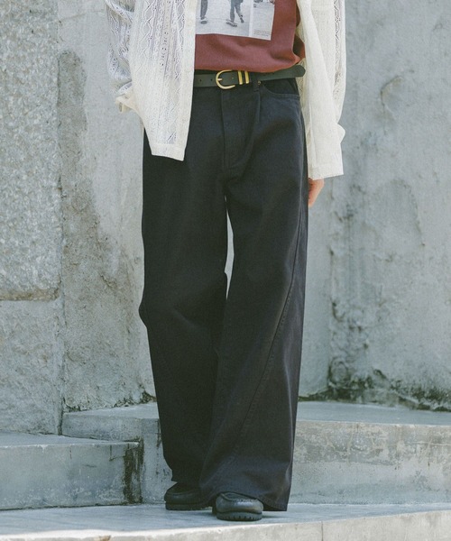 RAGEBLUE（レイジブルー）の「DENIM CURVE FLARE PANTS / デニムカーブフレアパンツ（デニムパンツ・メンズ・ネイビー/ブラック・MEDIUM/SMALL/LARGE）」の21枚目の写真