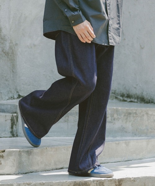 RAGEBLUE（レイジブルー）の「DENIM CURVE FLARE PANTS / デニムカーブフレアパンツ（デニムパンツ・メンズ・ネイビー/ブラック・MEDIUM/SMALL/LARGE）」の17枚目の写真
