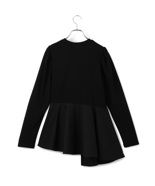 WEB限定】フリルペプラムロングスリーブカットソー（Tシャツ