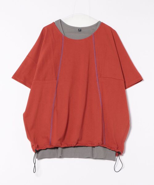 チャイハネ(チャイハネ)の【チャイハネ】ドルマンスリーブMEN'Sトップス&タンクトップ2点セット(アンサンブル)