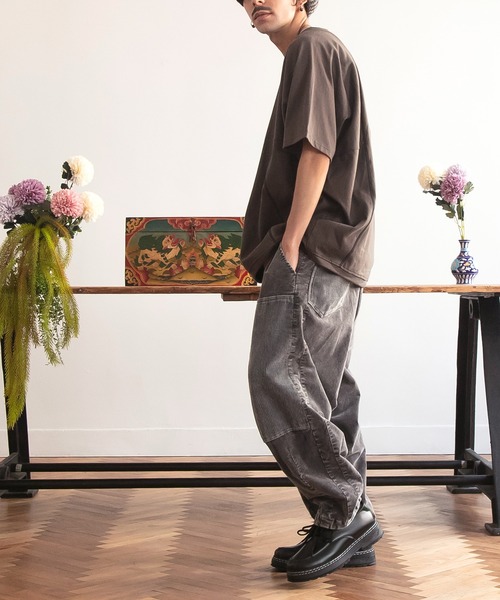 チャイハネ（チャイハネ）の「【チャイハネ】ドルマンスリーブMEN'Sトップス＆タンクトップ2点セット（アンサンブル・メンズ・ベージュ/オレンジ/ホワイト/ブラック・FREE）」の8枚目の写真