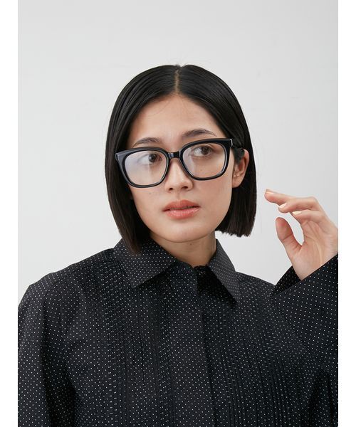 Mila Owen（ミラオーウェン）の「ウェリントンセルフレームダテメガネ（メガネ・レディース・ブラック・F）」の5枚目の写真