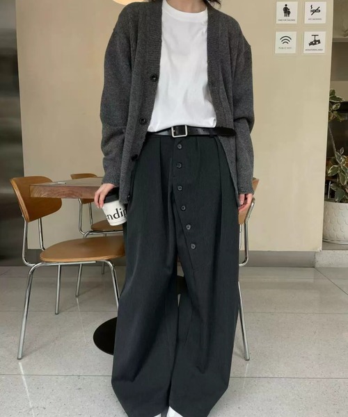 DEVICE（デバイス）の「ボタンフライ カーブ スラックス（スラックス・メンズ・ブラック・FREE）」の21枚目の写真