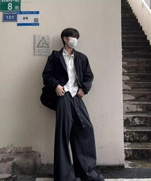 DEVICE（デバイス）の「ボタンフライ カーブ スラックス（スラックス・メンズ・ブラック・FREE）」の7枚目の写真