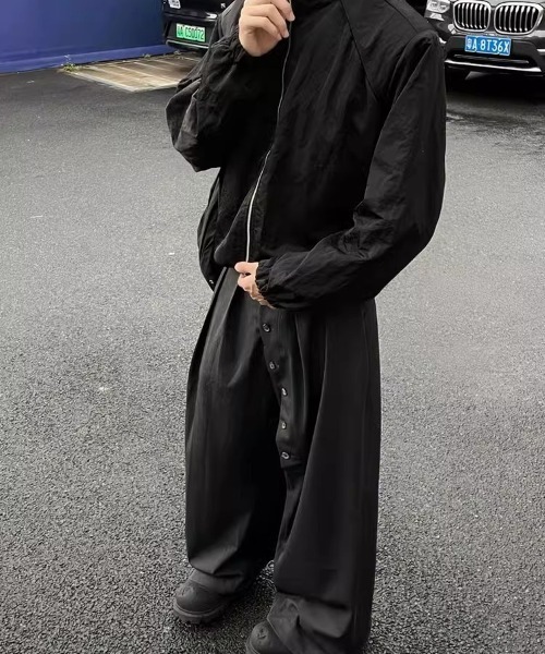 DEVICE（デバイス）の「ボタンフライ カーブ スラックス（スラックス・メンズ・ブラック・FREE）」の8枚目の写真