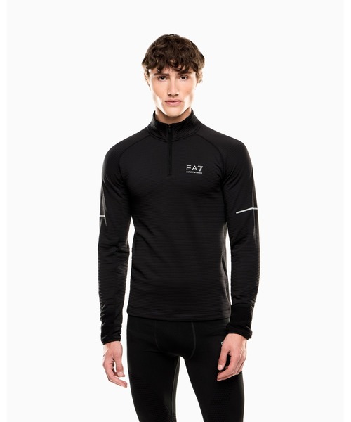 EMPORIO ARMANI EA7(エンポリオアルマーニイーエーセブン)の「<オンライン限定>【エンポリオ アルマーニ EA7】Dynamic Athlete スタンドカラートップス VIGOR7テクニカルファブリック(その他トップス・メンズ・ブラック・LARGE/MEDIUM/SMALL/X-LARGE/X-SMALL)」の1枚目の写真