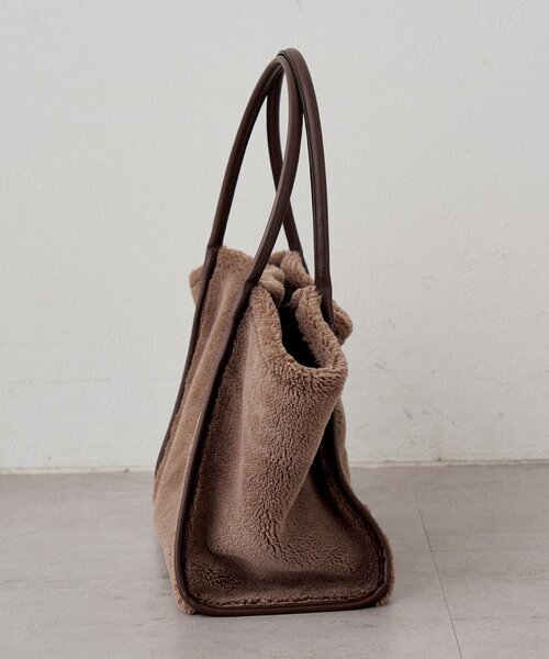 LOUNGEDRESS（ラウンジドレス）の「【GALENA/ガレナ】フェイクボアBIGトート（トートバッグ・レディース・ブラウン・FREE）」の3枚目の写真