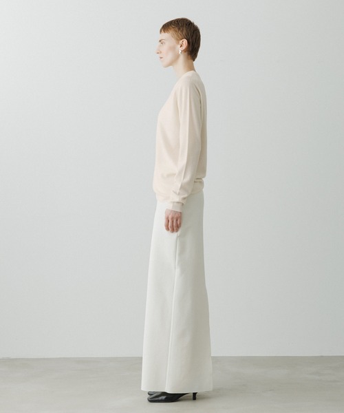 ADAM ET ROPE'（アダムエロペ）の「【EMOELLE】カシミヤニットプルオーバー（ニット/セーター・レディース・オフホワイト/グレー系その他/ライトグリーン・FREE）」の5枚目の写真