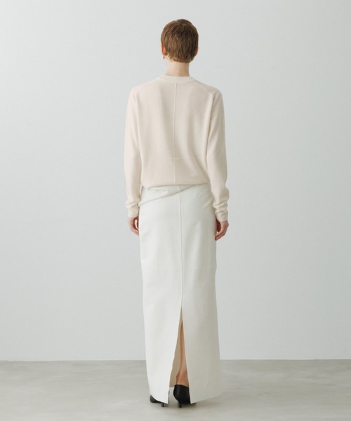 ADAM ET ROPE'（アダムエロペ）の「【EMOELLE】カシミヤニットプルオーバー（ニット/セーター・レディース・オフホワイト/グレー系その他/ライトグリーン・FREE）」の6枚目の写真