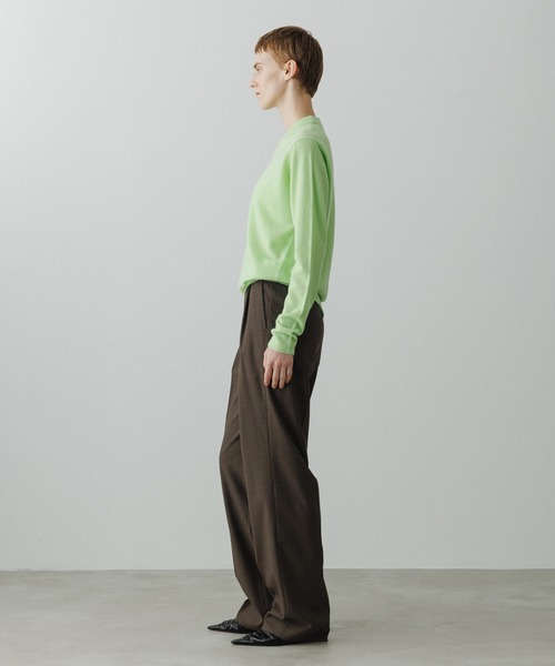 ADAM ET ROPE'（アダムエロペ）の「【EMOELLE】カシミヤニットプルオーバー（ニット/セーター・レディース・オフホワイト/グレー系その他/ライトグリーン・FREE）」の8枚目の写真