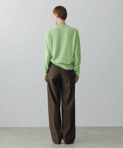 ADAM ET ROPE'（アダムエロペ）の「【EMOELLE】カシミヤニットプルオーバー（ニット/セーター・レディース・オフホワイト/グレー系その他/ライトグリーン・FREE）」の9枚目の写真