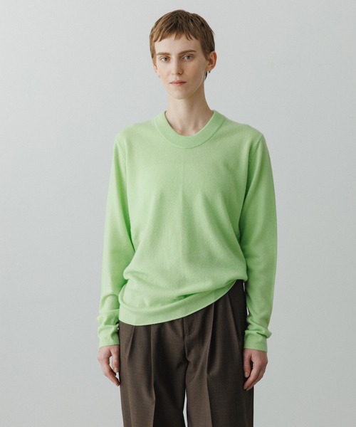 ADAM ET ROPE'（アダムエロペ）の「【EMOELLE】カシミヤニットプルオーバー（ニット/セーター・レディース・オフホワイト/グレー系その他/ライトグリーン・FREE）」の11枚目の写真