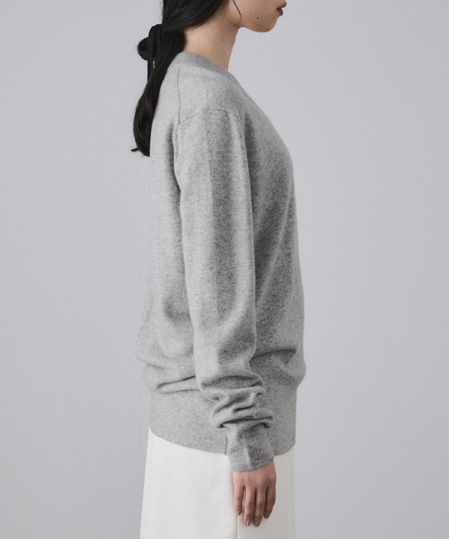 ADAM ET ROPE'（アダムエロペ）の「【EMOELLE】カシミヤニットプルオーバー（ニット/セーター・レディース・オフホワイト/グレー系その他/ライトグリーン・FREE）」の17枚目の写真