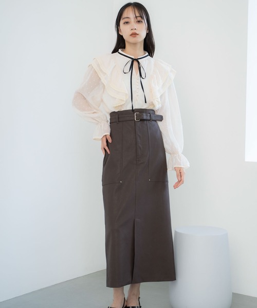 NOELA(ノエラ)の「アソートペンシルスカート(スカート・レディース・ベージュ/ブラウン/モカ・S/M)」の3枚目の写真