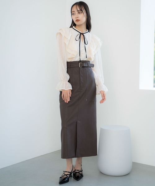 NOELA(ノエラ)の「アソートペンシルスカート(スカート・レディース・ベージュ/ブラウン/モカ・S/M)」の6枚目の写真