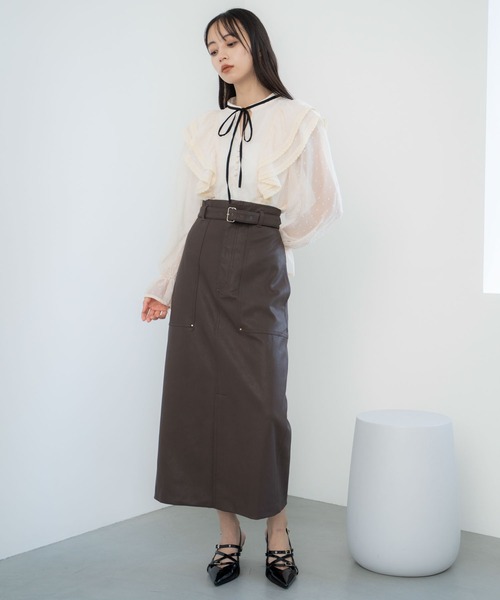 NOELA(ノエラ)の「アソートペンシルスカート(スカート・レディース・ベージュ/ブラウン/モカ・S/M)」の7枚目の写真