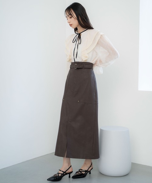 NOELA(ノエラ)の「アソートペンシルスカート(スカート・レディース・ベージュ/ブラウン/モカ・S/M)」の8枚目の写真