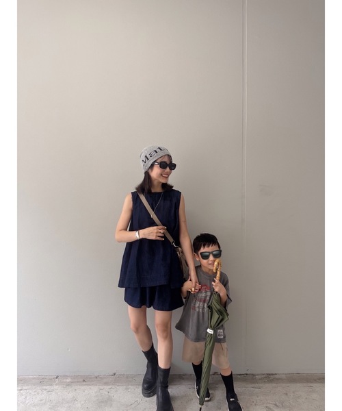 JUMELLE(ジュメロ)の「ライトデニムセットアップ(つなぎ/オールインワン・レディース・ネイビー・FREE)」の7枚目の写真