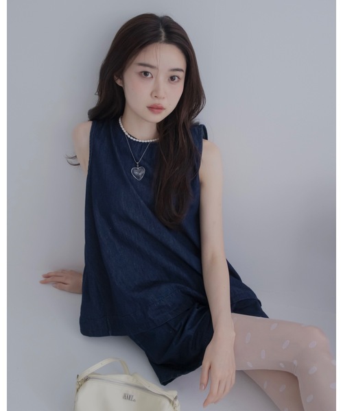 JUMELLE(ジュメロ)の「ライトデニムセットアップ(つなぎ/オールインワン・レディース・ネイビー・FREE)」の14枚目の写真