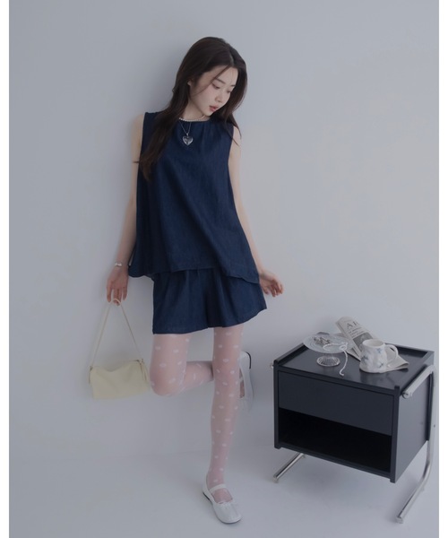 JUMELLE(ジュメロ)の「ライトデニムセットアップ(つなぎ/オールインワン・レディース・ネイビー・FREE)」の22枚目の写真
