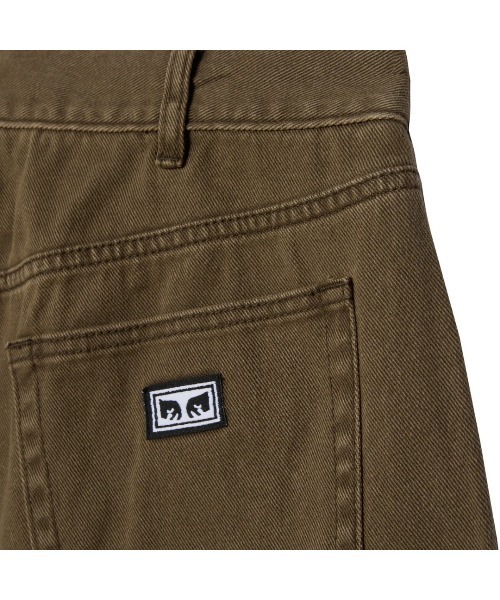 OBEY（オベイ）の「OBEY BIGWIG BAGGY DENIM（オベイ ビッグウィッグ バギー デニム）（デニムパンツ・メンズ・ブルー系/ブラウン系・34/32/30）」の5枚目の写真