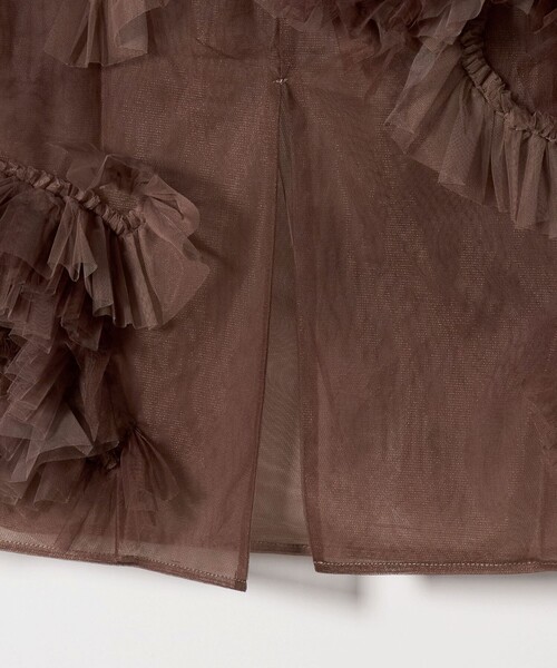 VIVIANO（ヴィヴィアーノ）の「＜VIVIANO＞チュール フラワー スカート（スカート・レディース・ブラック/ブラウン系・FREE）」の8枚目の写真