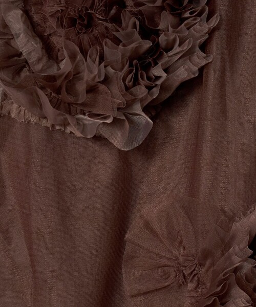 VIVIANO（ヴィヴィアーノ）の「＜VIVIANO＞チュール フラワー スカート（スカート・レディース・ブラック/ブラウン系・FREE）」の9枚目の写真